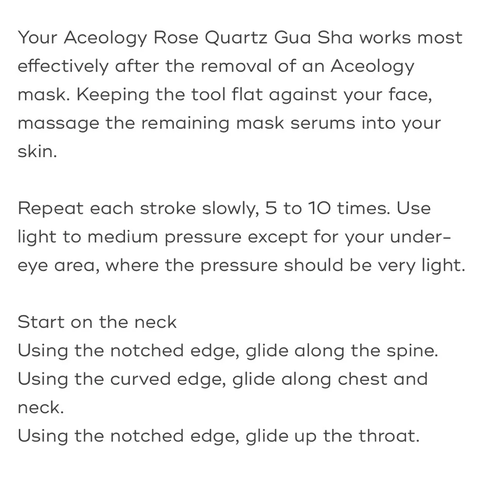 New in Box Aceology Rose Quartz Gua Sha Facial Massager